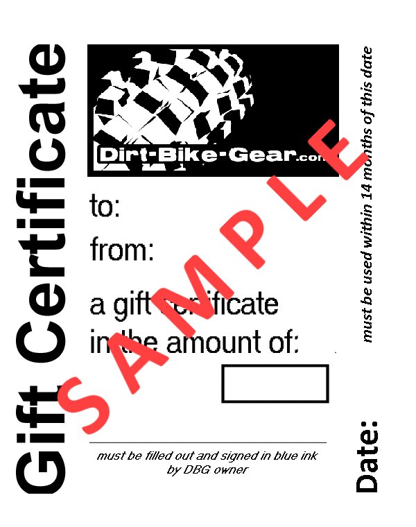 pic of sample gift certificate