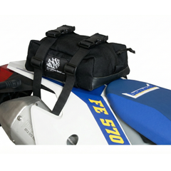 Side view of the Regular Fender Bag mounted on a dirt bike