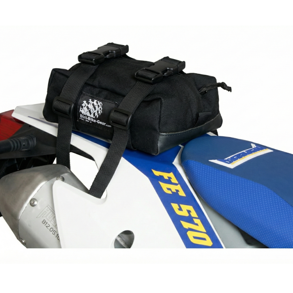 Side view of the Regular Fender Bag mounted on a dirt bike